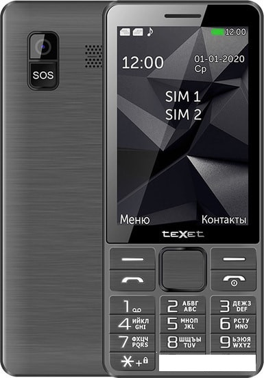 Мобильный телефон TeXet TM-D324 (черный) - фото 1 - id-p196200002