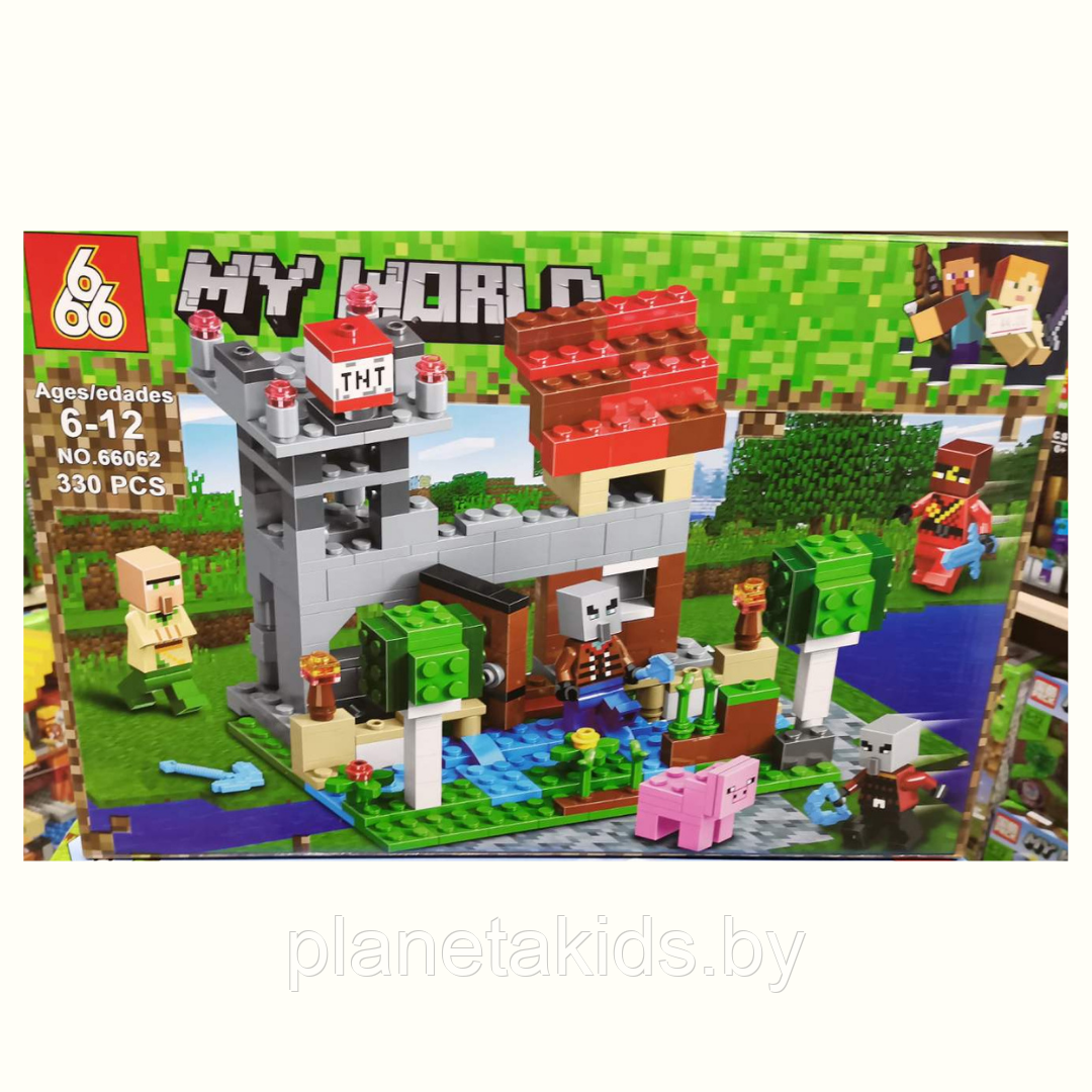 Конструктор Майнкрафт 66062 "Замок с фермой"  Minecraft  330 дет
