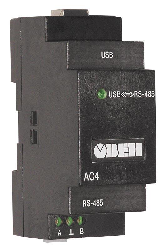АС4 - Преобразователь интерфейсов RS-485 - USB c гальванической изоляцией - фото 1 - id-p196201443