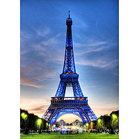 Алмазная живопись 30*40 см, огни Парижа