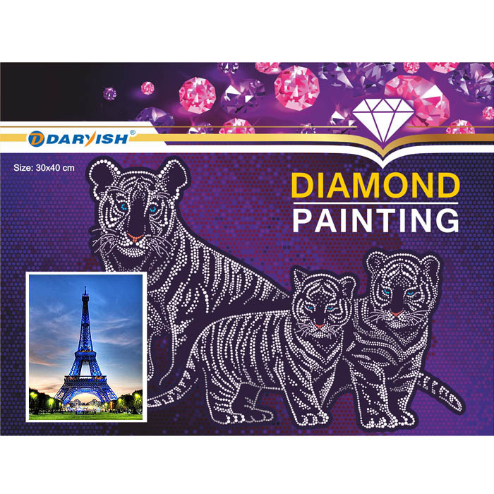 Алмазная живопись 30*40 см, огни Парижа - фото 7 - id-p196201467