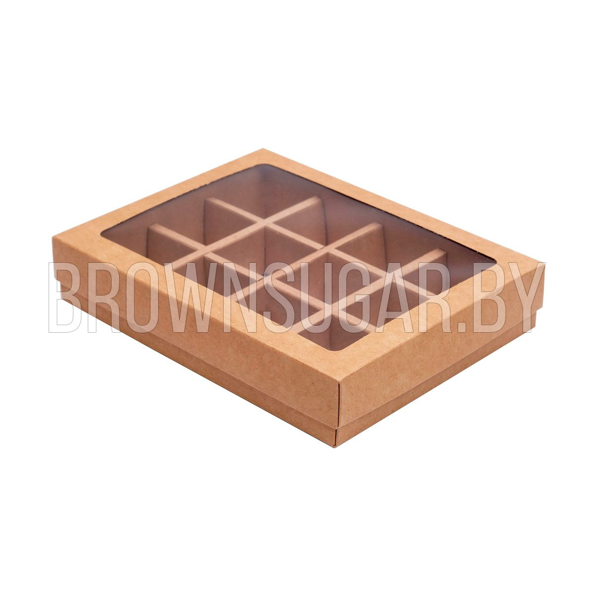 Коробка для 12 конфет Крафт (Россия, 190х150х35 мм) 4935712 - фото 1 - id-p194820020