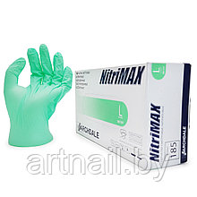 Перчатки одноразовые нитриловые NitriMAX размер L зеленые 100шт