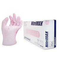 Перчатки одноразовые нитриловые NitriMAX размер S розовые 100шт