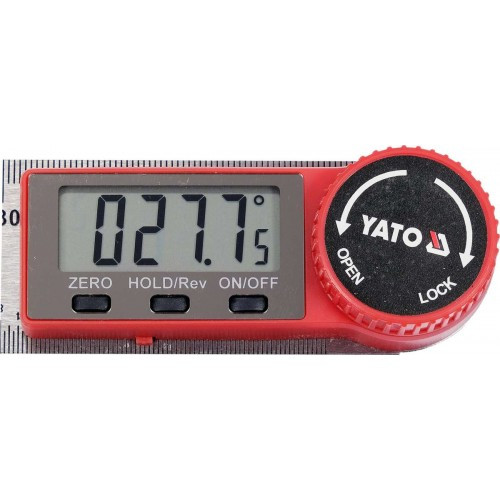 Угломер электронный 300мм., диапазон 0-360°, LCD "Yato" YT-71004 - фото 2 - id-p196201650