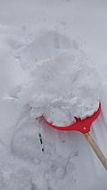 Лопата для снега пластиковая с деревянным черенком 450х1350мм, красная "MAXPOL", (2020), фото 3