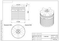 Емкость V 3000 литров КАС (откидная крышка) POLIMER GROUP, фото 3