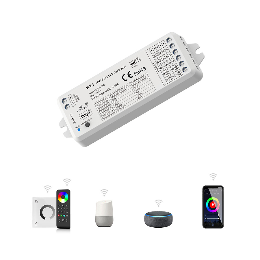 Контроллер LN WT5 WiFi Tuya (RGBW/RGB/CCT/Dimming/RGBCCT) - фото 1 - id-p196201883