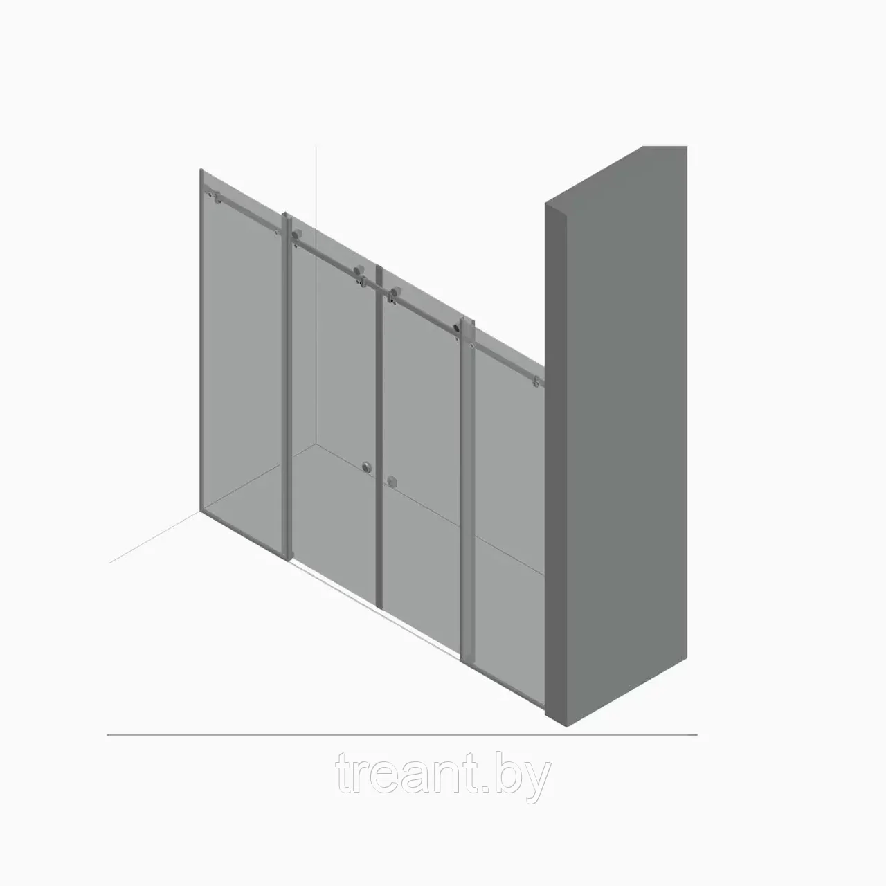 Душевая линейная раздвижная перегородка Kentucky Double