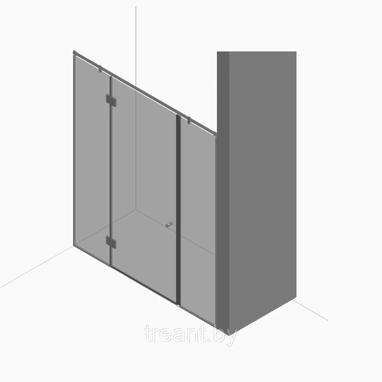 Душевая линейная распашная перегородка Colorado Wall