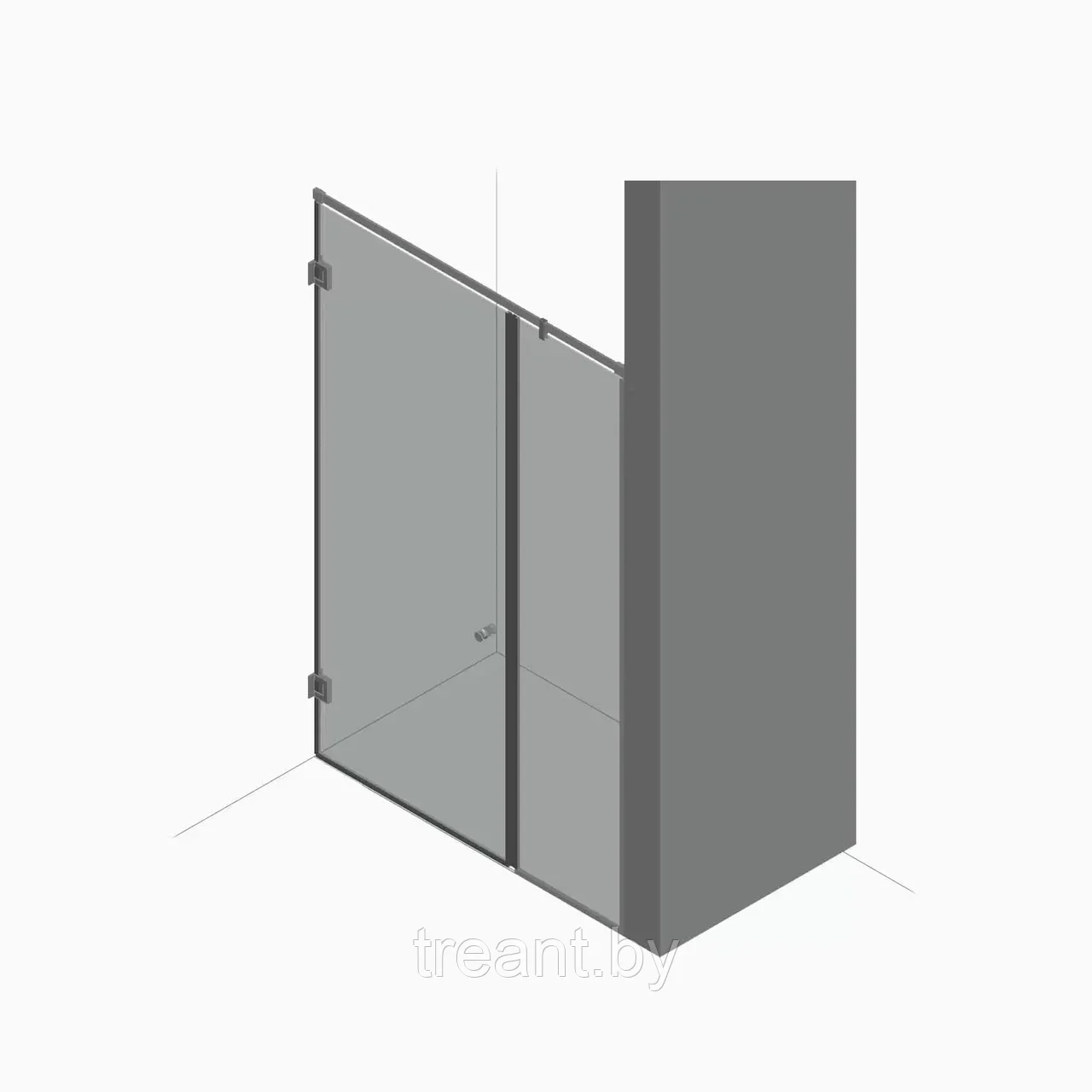 Душевая линейная распашная перегородка Сolorado mirror