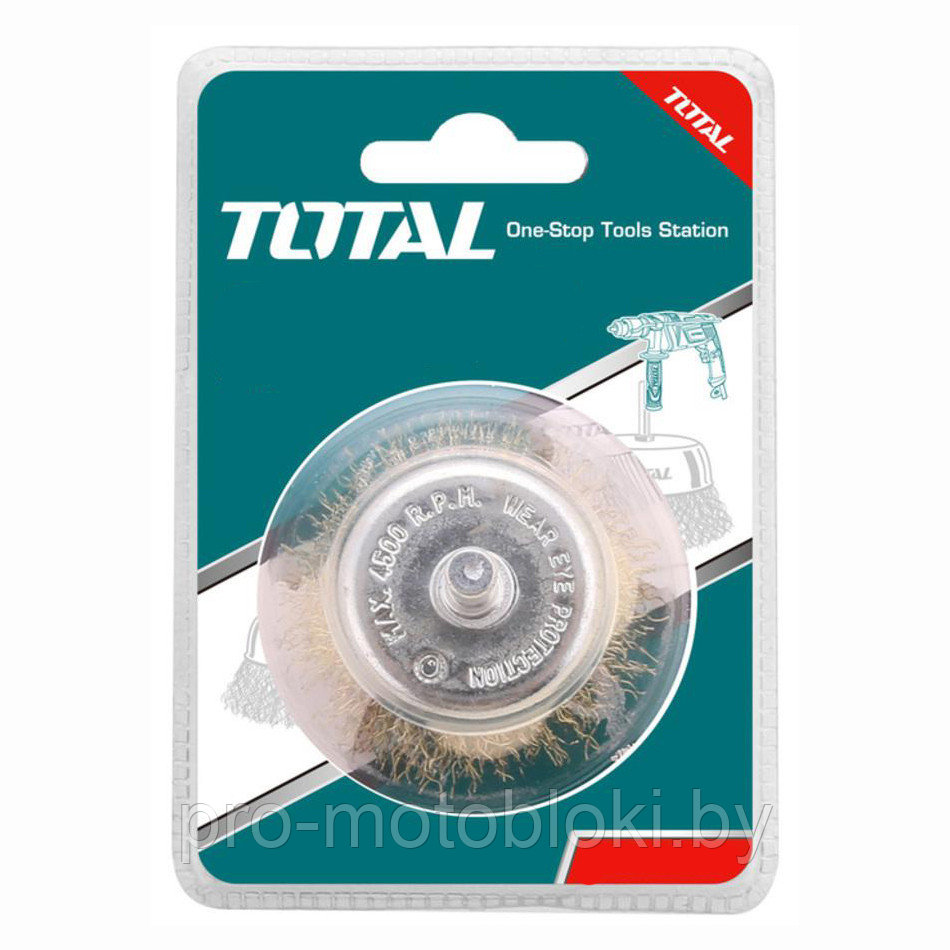 Щетка проволочная дисковая 100 мм TOTAL TAC34041 - фото 2 - id-p187678030