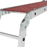 Алюминиевая четырёхсекционная шарнирная лестница-трансформер с помостом, ширина 340 мм NV 1330 1330403, фото 7