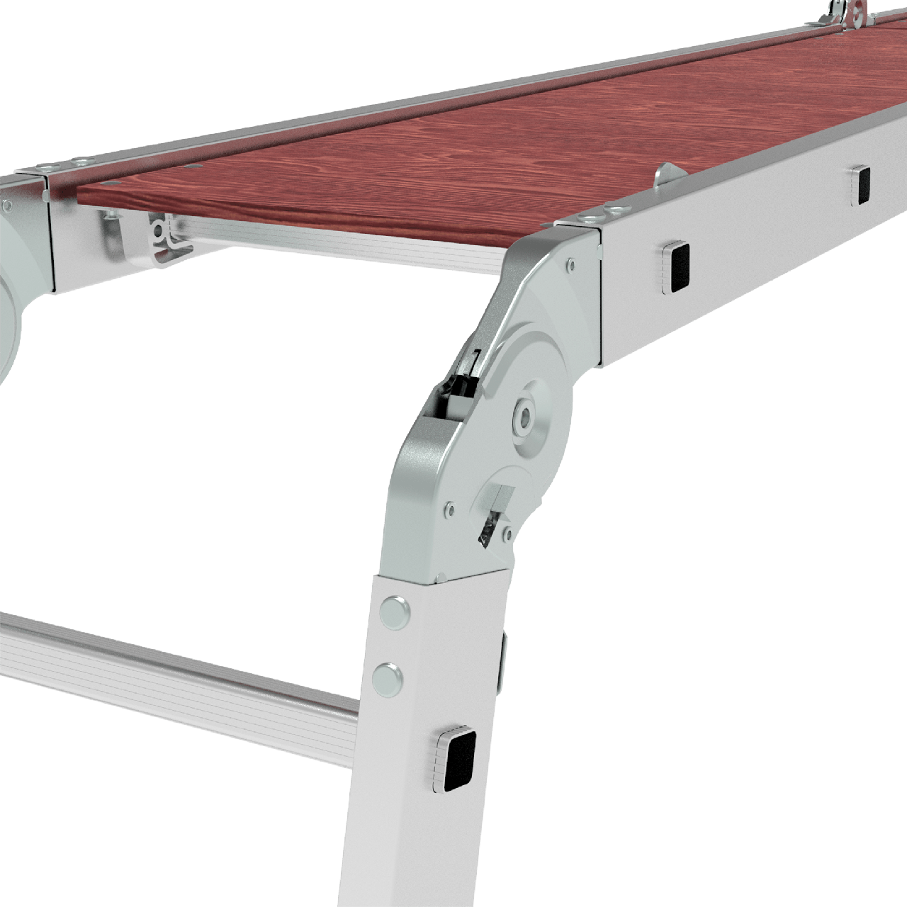 Алюминиевая четырёхсекционная шарнирная лестница-трансформер с помостом, ширина 340 мм NV 1330 1330403 - фото 7 - id-p196258014