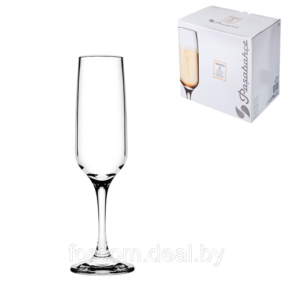 Набор бокалов 200мл (6шт.) для шампанского Pasabahce Isabella 440270 1078536 - фото 1 - id-p134274398