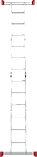 Лестница-трансформер алюминиевая с помостом, ширина 340 мм NV2330 2330403, фото 2