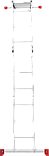 Лестница-трансформер алюминиевая с помостом, ширина 340 мм NV2330 2330403, фото 3