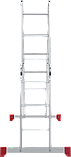 Лестница-трансформер алюминиевая с помостом, ширина 340 мм NV2330 2330403, фото 4