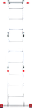 Профессиональная алюминиевая лестница-трансформер, ширина 400 мм NV3320 3320403, фото 3