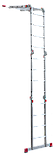 Профессиональная алюминиевая лестница-трансформер с помостом, ширина 400 мм NV3330 3330404, фото 2