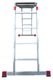 Профессиональная алюминиевая лестница-трансформер с помостом, ширина 400 мм NV3330 3330404, фото 4