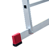 Профессиональная алюминиевая лестница-трансформер с помостом, ширина 400 мм NV3330 3330404, фото 6