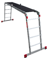 Профессиональная алюминиевая лестница-трансформер с помостом, ширина 400 мм NV3330 3330404