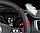 Оплетка - чехол на руль автомобиля классический, экокожа с перфорацией, М 37-39 см Черный с синей строчкой, фото 2