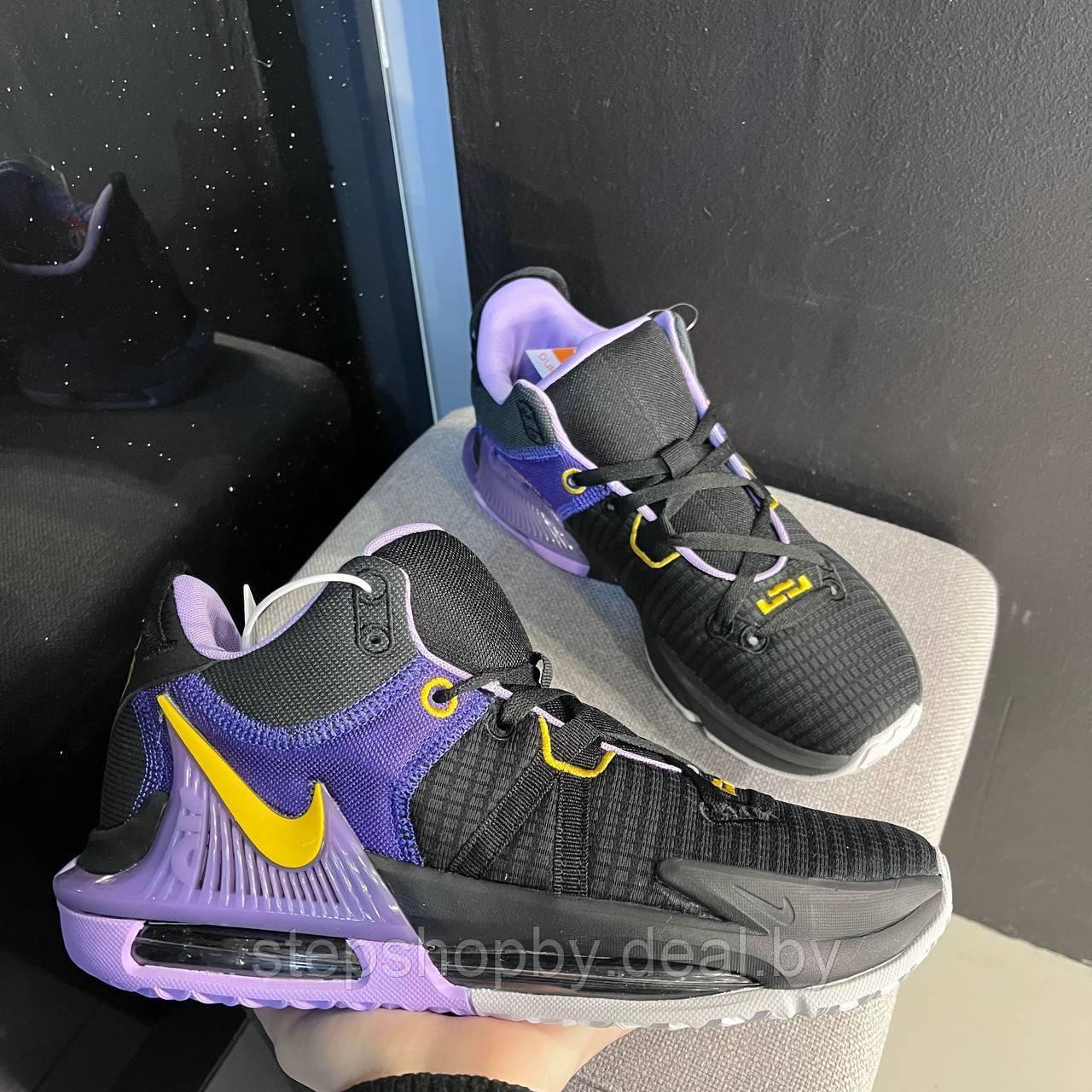 Кроссовки Nike LeBron Witness VII EP 7 Lakers Black Purple - фото 1 - id-p196268744