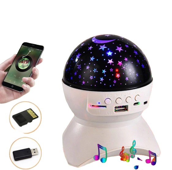 Ночник-проектор Звёздное Небо, Музыкальная колонка Bluetooth, Диско шар с usb - фото 3 - id-p196198916