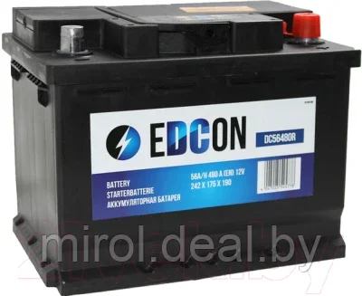 Автомобильный аккумулятор Edcon DC56480R - фото 1 - id-p196270070