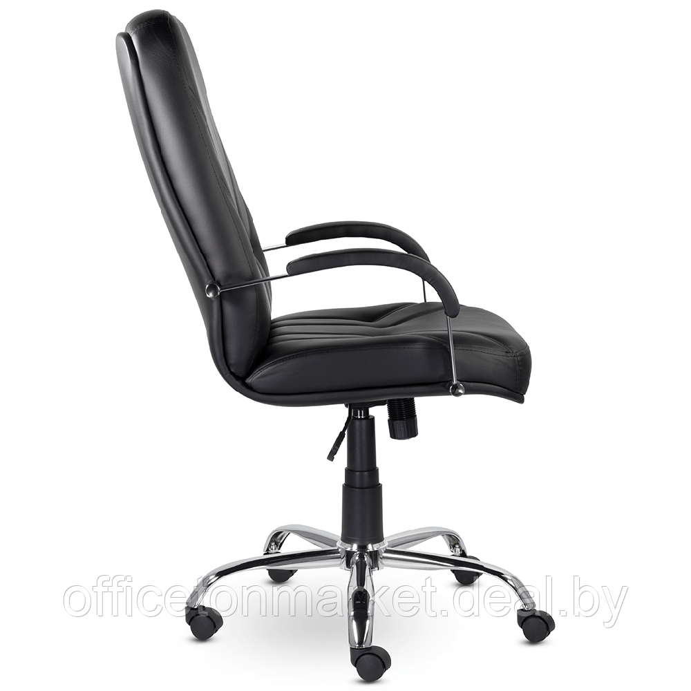 Кресло для руководителя "UTFC Комо В", хром, кожзам Z-11, черный - фото 3 - id-p195503816