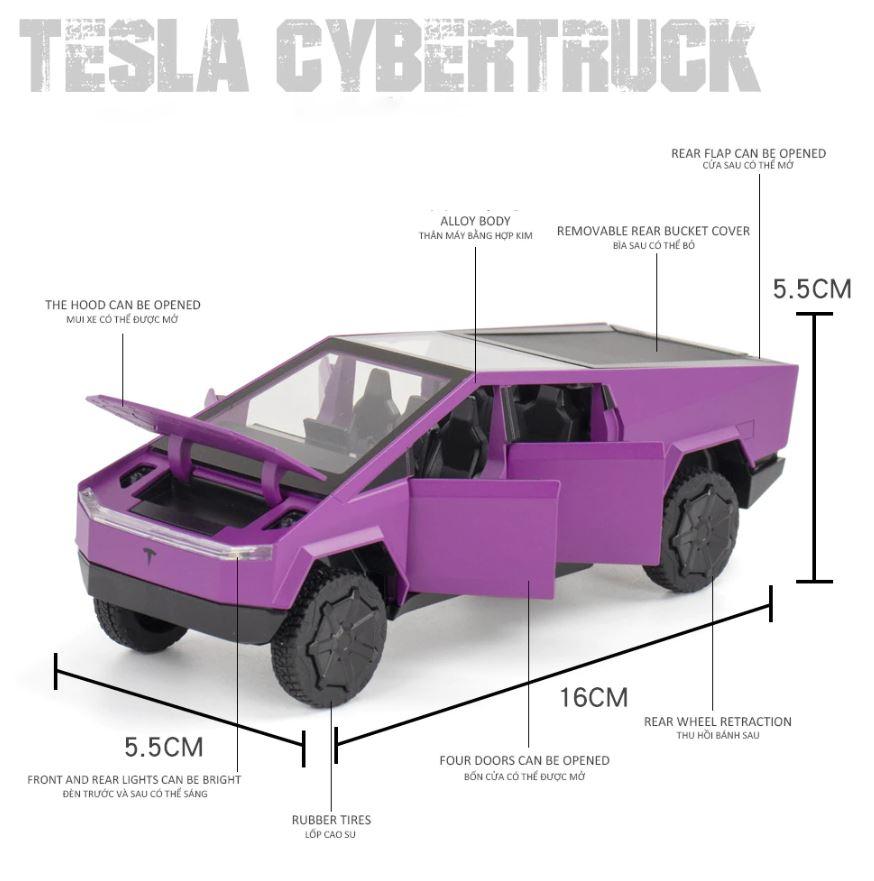 Машина металлическая 1:24 Tesla Cybertruck - фото 3 - id-p196335580
