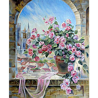 Алмазная живопись 40*50 см, цветение роз
