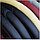Оплетка - чехол классический на руль автомобиля, экокожа с перфорацией, М 37-39 см Черный с синей строчкой, фото 8