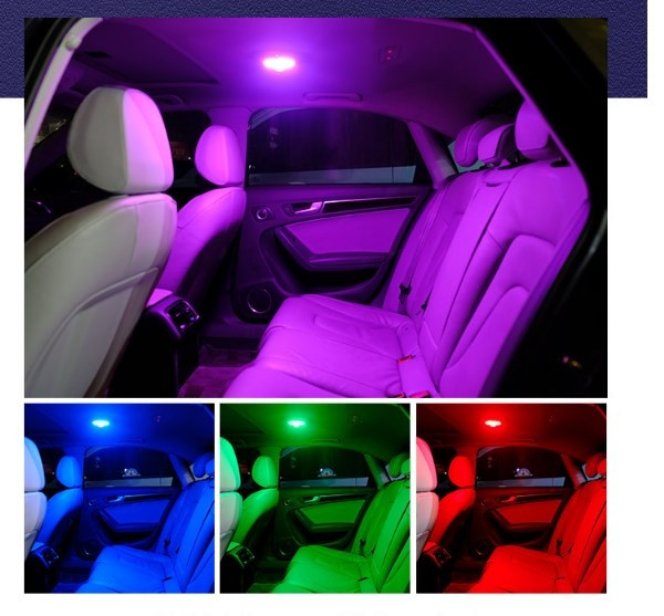 Декоративная подсветка салона автомобиля с датчиком звука Automobile Atmosphere Lamp, белый - фото 7 - id-p196337526