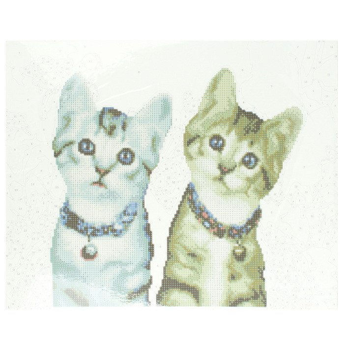 Алмазная раскраска 2 в 1, пара котят - фото 2 - id-p196339335