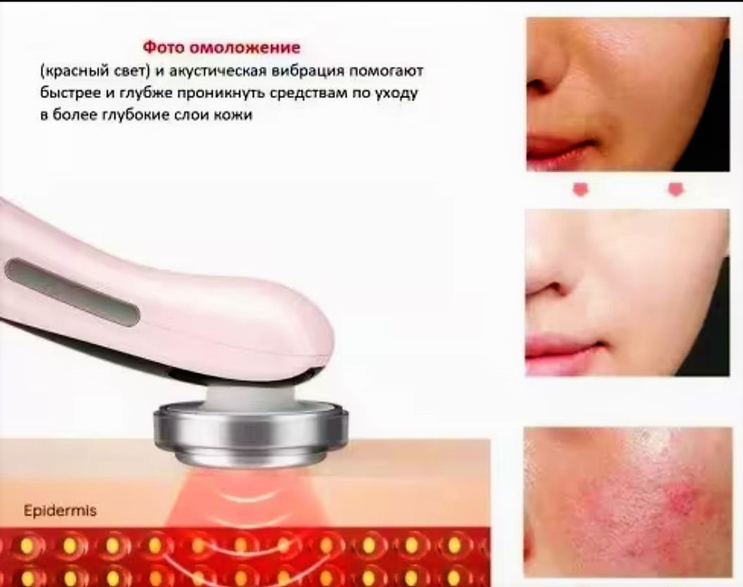 Микротоковый аппарат для ухода за лицом с функцией RF лифтинга 7в1 Anti-AgingRejuvenation Device M8807 - фото 7 - id-p180069118