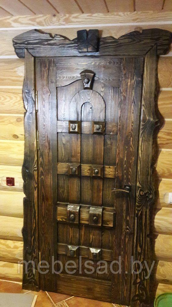 Дверь состаренная из массива сосны "Рустикальная №46" - фото 1 - id-p196347251