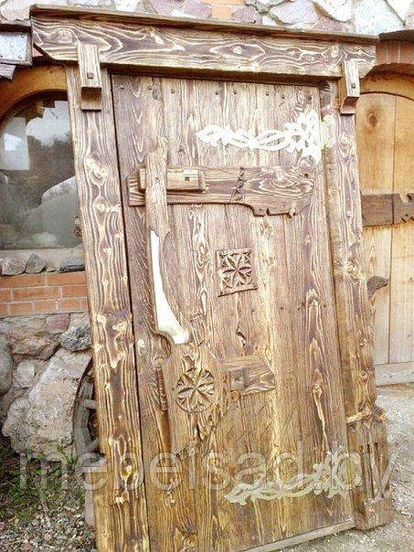 Дверь состаренная из массива сосны "Рустикальная №50" - фото 1 - id-p196347265
