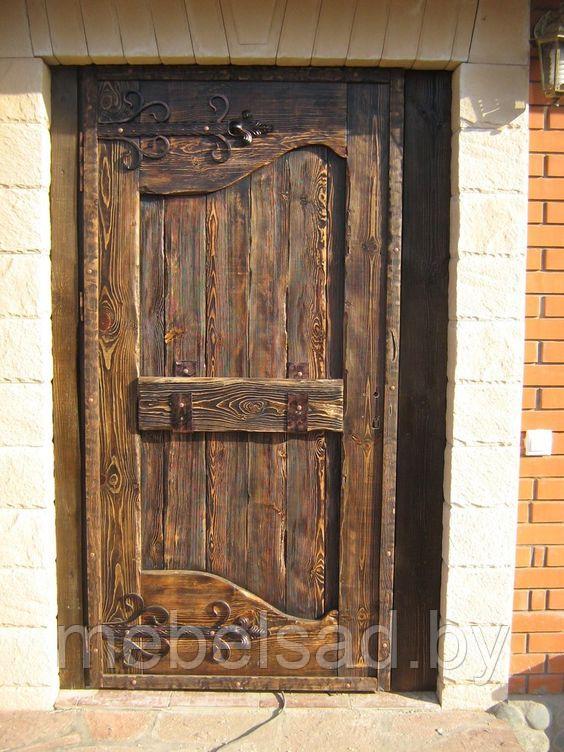 Дверь состаренная из массива сосны "Рустикальная №58" - фото 1 - id-p196347590