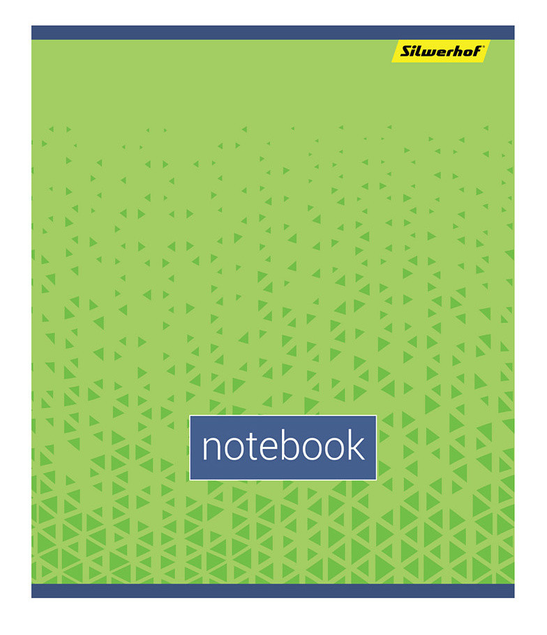 Тетрадь Silwerhof 1535824, 96л. клет. A5 202х163 Моноколор 4диз. мел.карт. сплош.уф.лак скрепка ассорти