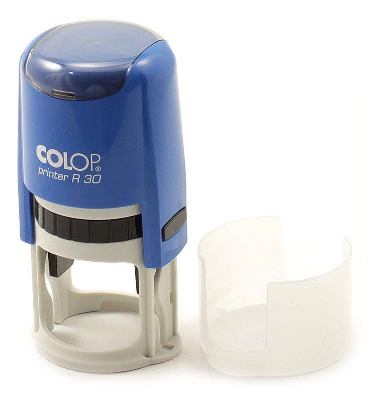 Автоматическая оснастка Colop R30 в боксе для клише печати &#248;30 мм, корпус синий - фото 1 - id-p196347485