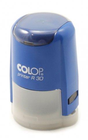 Автоматическая оснастка Colop R30 в боксе для клише печати &#248;30 мм, корпус синий - фото 2 - id-p196347485