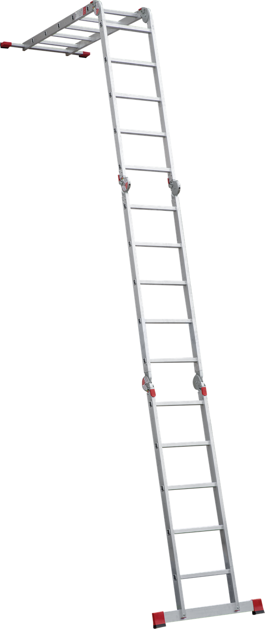 Профессиональная алюминиевая лестница-трансформер, ширина 400 мм NV3320 3320405 - фото 4 - id-p196348345