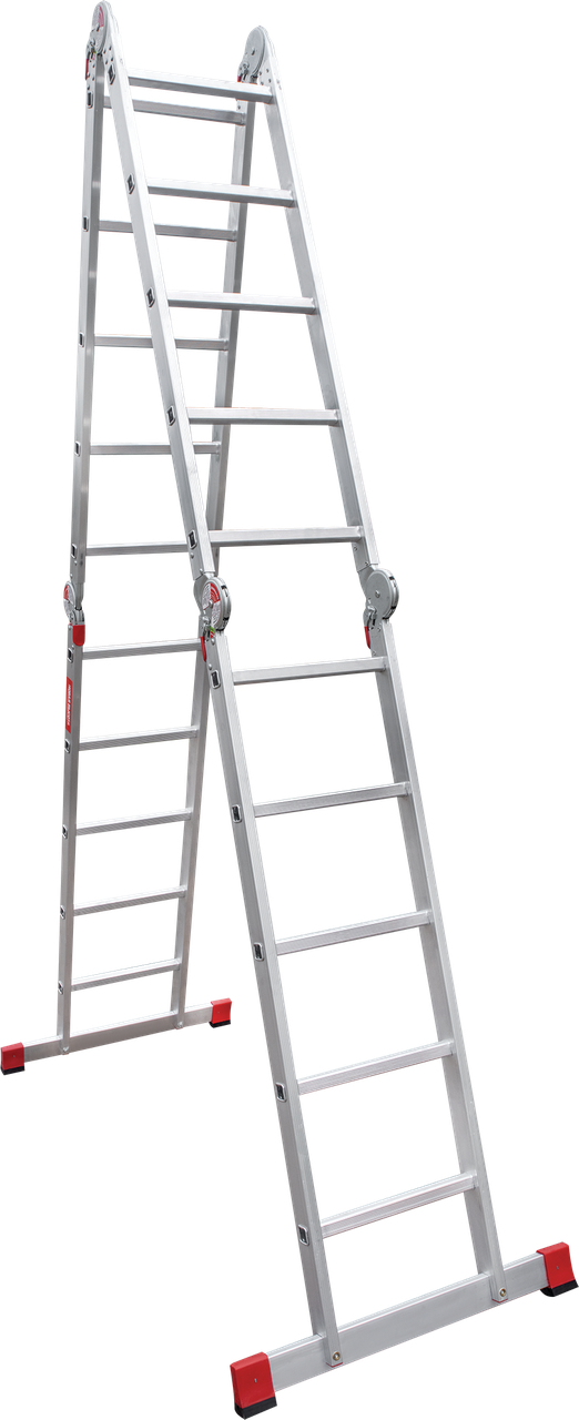 Профессиональная алюминиевая лестница-трансформер, ширина 400 мм NV3320 3320405 - фото 7 - id-p196348345