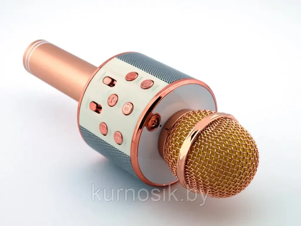 Микрофон с функцией караоке Handheld, rose gold, KTV-858 (копия) - фото 4 - id-p196349758