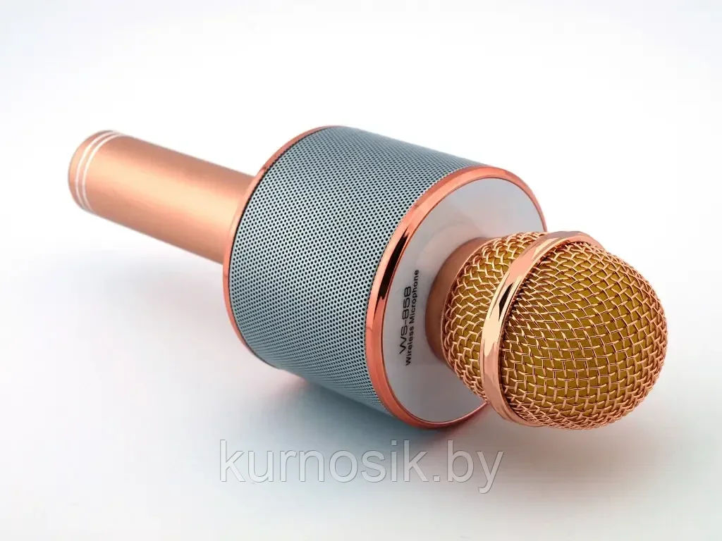 Микрофон с функцией караоке Handheld, rose gold, KTV-858 (копия) - фото 3 - id-p196349758