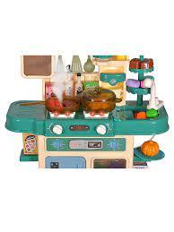 Детская кухня вода, свет, звук, пар, 48 предметов, высота 70 см, g792a - фото 4 - id-p196352039