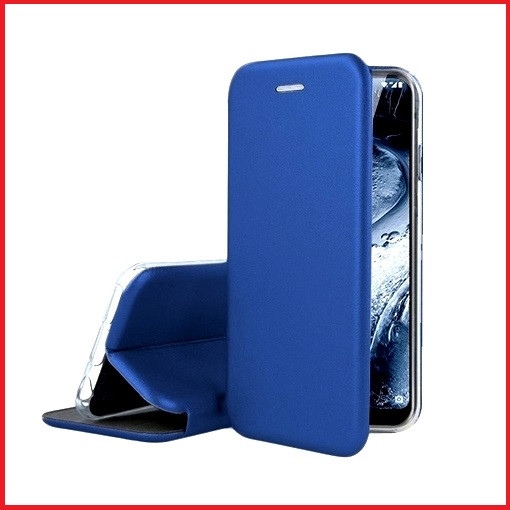 Чехол-книга + защитное стекло 9d для Realme C31 (синий) - фото 2 - id-p196353206